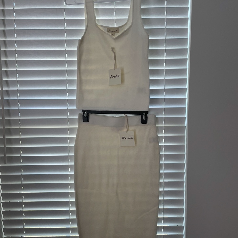 Brand New With Tags Marled By Reunited Clothing 2 Piece Knit Skirt Set. Size S